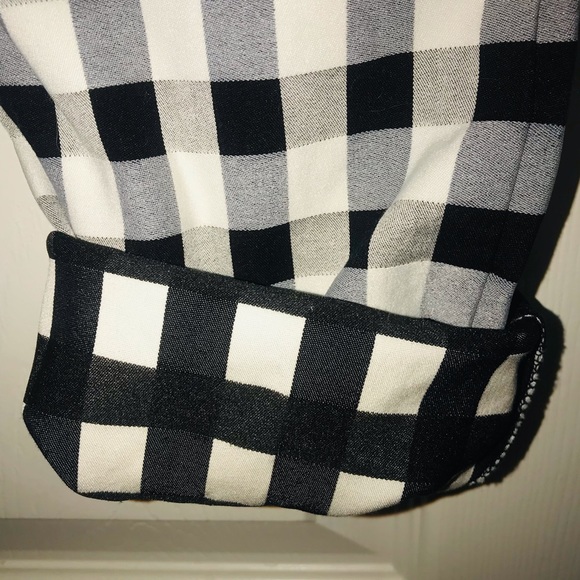 rag & bone NY Skinny Leg Glen Plaid Print Pants in Black and White size 0 - Picture 6 of 16